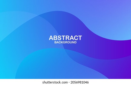 Minimal geometric background. Blue elements with fluid gradient. Dynamic shapes composition. Eps10 vector