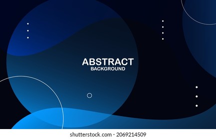 Minimal geometric background. Blue elements with fluid gradient. Cool background design for posters. Eps10 vector