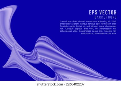 Minimal geometric background. Blue elements with fluid gradient. Dynamic shapes composition. Vector illustration