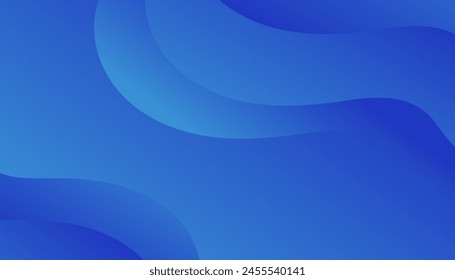 Minimal geometric background. Blue elements with fluid gradient.   ideal for social media, banner, card, advertisement. Vector illustration