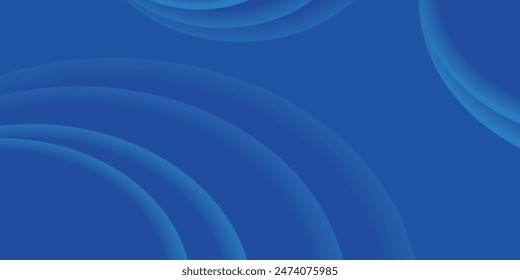 Minimal geometric background. Blue elements with fluid gradient. Dynamic shapes composition. Eps10 vector