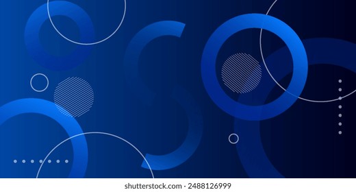 Minimal geometric background. Blue elements with fluid gradient. Cool background design for posters. Eps10