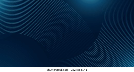 Minimal geometric background. Blue elements with fluid gradient light. Cool background design simple for banner abstract
