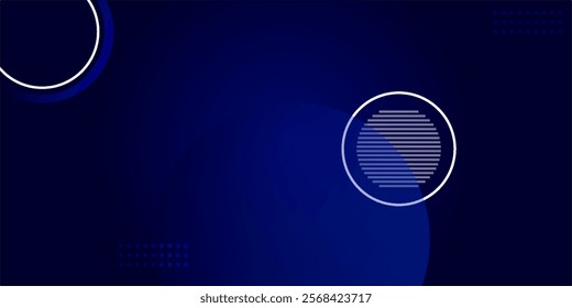 Minimal geometric background. Blue elements with fluid gradient. Cool background design for posters. Vector illustration