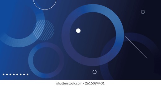 Minimal geometric background. Blue elements with fluid gradient. Cool background design for posters. Eps10 vector