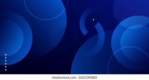Minimal geometric background. Blue elements with fluid gradient. Cool background design for posters. Eps10 vector