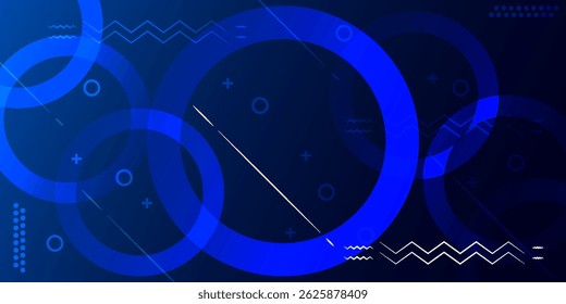Minimal geometric background. Blue elements with fluid gradient. Cool background design for posters. Eps10 vector illustration