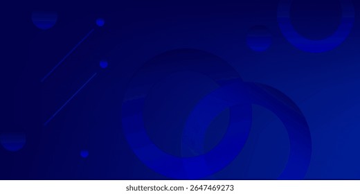 Minimal geometric background. Blue elements with fluid gradient. Cool background design for posters. Eps10 vector
