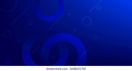 Minimal geometric background. Blue elements with fluid gradient. Cool background design for posters. 