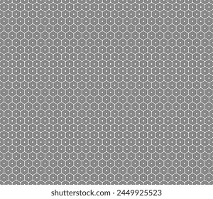 Minimal geometric background. Bold stacked rounded hexagons mosaic cells. Hexagon shapes. Seamless tileable vector illustration.