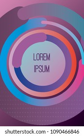 Minimal geometric background with circles. Simple shapes with trendy gradients. Eps10 vector