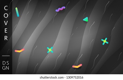 Minimal geometric background. Colorful fluid abstract backdrop. Modern liquid color background. 