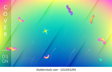 Minimal geometric background. Colorful fluid abstract backdrop. Modern liquid color background.