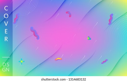 Minimal geometric background. Colorful fluid abstract backdrop. Modern liquid color background. 