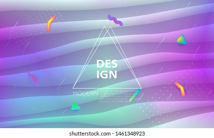 Minimal geometric background. Colorful fluid abstract backdrop. Modern liquid color background.