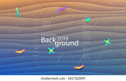 Minimal geometric background. Colorful fluid abstract backdrop. Modern liquid color background.