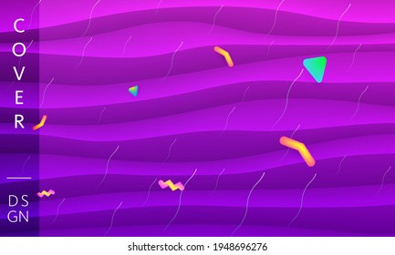Minimal geometric background. Colorful fluid abstract backdrop. Modern liquid color background.
