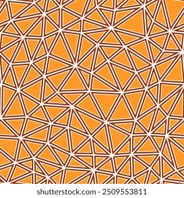 Minimal geometric background. Compact triangles size. Solid shapes in frames. One tone colored style. Repeatable pattern. Awesome vector tiles. Warm Rust Palette.