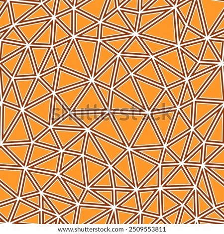 Minimal geometric background. Compact triangles size. Solid shapes in frames. One tone colored style. Repeatable pattern. Awesome vector tiles. Warm Rust Palette.