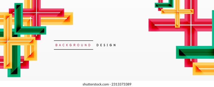 Minimal geometric background cross line. Design for wallpaper, banner, background, landing page, wall art, invitation, prints, posters