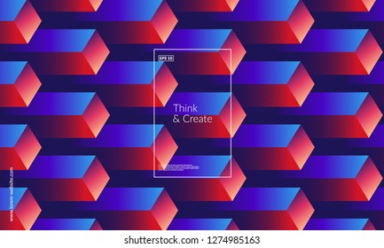 Minimal geometric background. Cubes pattern design. Eps10 vector.