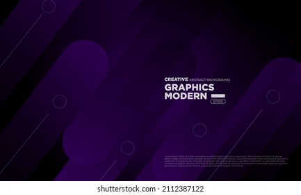Minimal geometric background. dark Dynamic shapes composition. Eps10 vector.