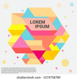 Minimal geometric background design. Dynamic shapes composition. colorful pattern geometric shapes composition, vector covers design.