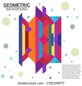 Minimal geometric background design. Dynamic shapes composition. colorful pattern geometric shapes composition, vector covers design.