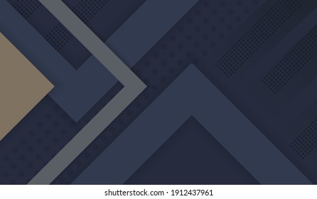 Fondo geométrico mínimo. Composición dinámica de formas negras con líneas grises. Resumen de fondo moderno hipster gráfico futurista. Ilustración del vector