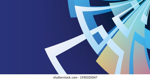 Minimal geometric background. Dynamic blue shapes composition with colorful rectangles. Abstract background modern hipster futuristic graphic. Vector abstract background texture design, poster, banner