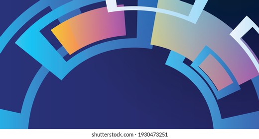Fondo geométrico mínimo. Composición de formas azules dinámicas con rectángulos coloridos. Resumen de fondo moderno hipster gráfico futurista. Diseño de textura de fondo abstracto vectorial, afiche, pancarta