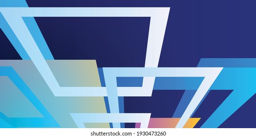 Fondo geométrico mínimo. Composición de formas azules dinámicas con rectángulos coloridos. Resumen de fondo moderno hipster gráfico futurista. Diseño de textura de fondo abstracto vectorial, afiche, pancarta