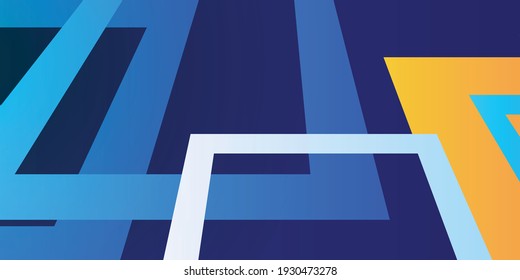 Minimal geometric background. Dynamic blue shapes composition with colorful rectangles. Abstract background modern hipster futuristic graphic. Vector abstract background texture design, poster, banner
