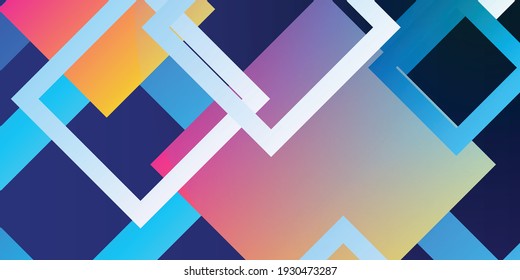 Minimal geometric background. Dynamic blue shapes composition with colorful rectangles. Abstract background modern hipster futuristic graphic. Vector abstract background texture design, poster, banner