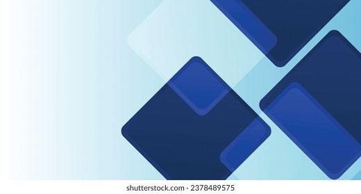 Minimal geometric background. Dynamic blue shapes composition with white lines. Abstract background modern hipster futuristic graphic