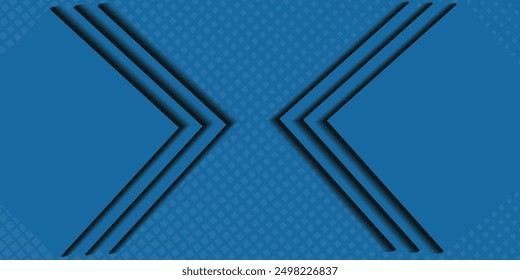 Minimal geometric background. Dynamic blue shapes composition with orange lines. Abstract background modern hipster futuristic graphic. Vector abstract background texture design, bright poster, banner