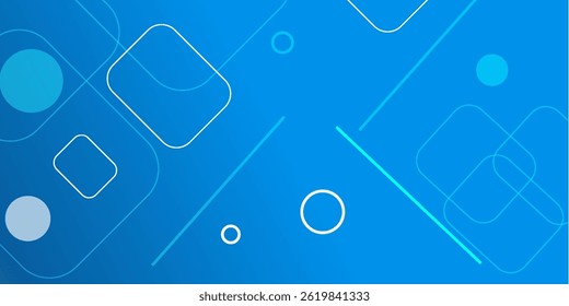 Minimal geometric background. Dynamic blue shapes composition with white lines. Abstract background modern hipster futuristic graphic.eps 10
