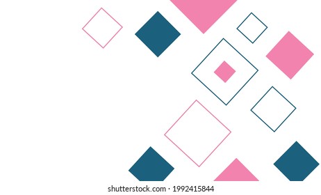 Minimal geometric background. Dynamic colorful squares shapes composition. Eps8 vector.