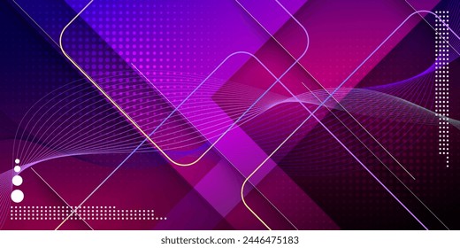 Minimal geometric background. Dynamic colorful shapes composition with white lines. Abstract background modern hipster futuristic graphic.
