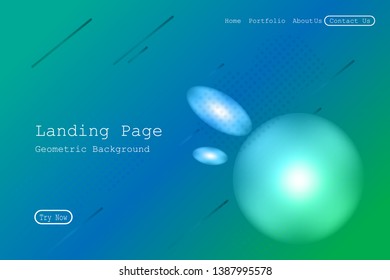 Minimal geometric background. Dynamic fluid shapes composition with Modern Abstract design for Landing page template, wallpaper,background element template