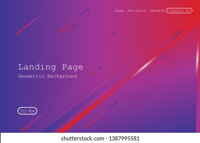 Minimal geometric background. Dynamic fluid shapes composition with Modern Abstract design for Landing page template, wallpaper,background element template