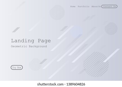 Minimal geometric background. Dynamic fluid shapes composition with Modern Abstract design for Landing page template, wallpaper,background element template