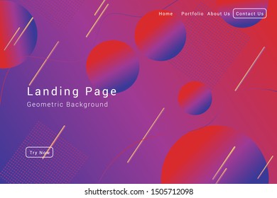 	
Minimal geometric background. Dynamic fluid shapes composition with Modern Abstract design for Landing page template, wallpaper,background element template