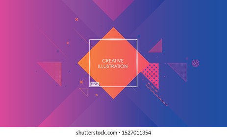Minimal geometric background. Dynamic fluid gradient  shapes composition. Eps10 vector.
