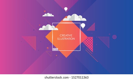 Minimal geometric background. Dynamic fluid gradient  shapes composition. Eps10 vector.
