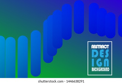 Minimal geometric background. Dynamic form composition. with dominant blue color. -vector