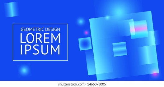 Minimal geometric background. Dynamic gradient shapes composition. Futuristic colorful design posters