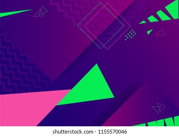 Minimal geometric background. Dynamic shapes. Vector Trendy gradient shapes design