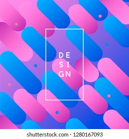 Minimal geometric background. Dynamic shapes composition. Vector illustration.