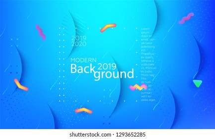 Minimal geometric background. Dynamic shapes composition. Digital minimal poster. Business landing page. A4 size. Eps10 . - Vector